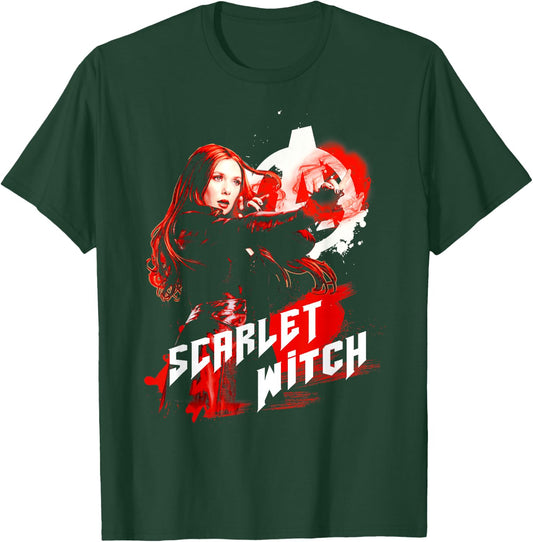 Marvel Infinity War Scarlet Witch Red Splat Graphic T-Shirt - T-Shirt | Forest