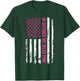 In October We Wear Pink Shirt Pink Ribbon Flag Breast Cancer T-Shirt - T-Shirt | Forest