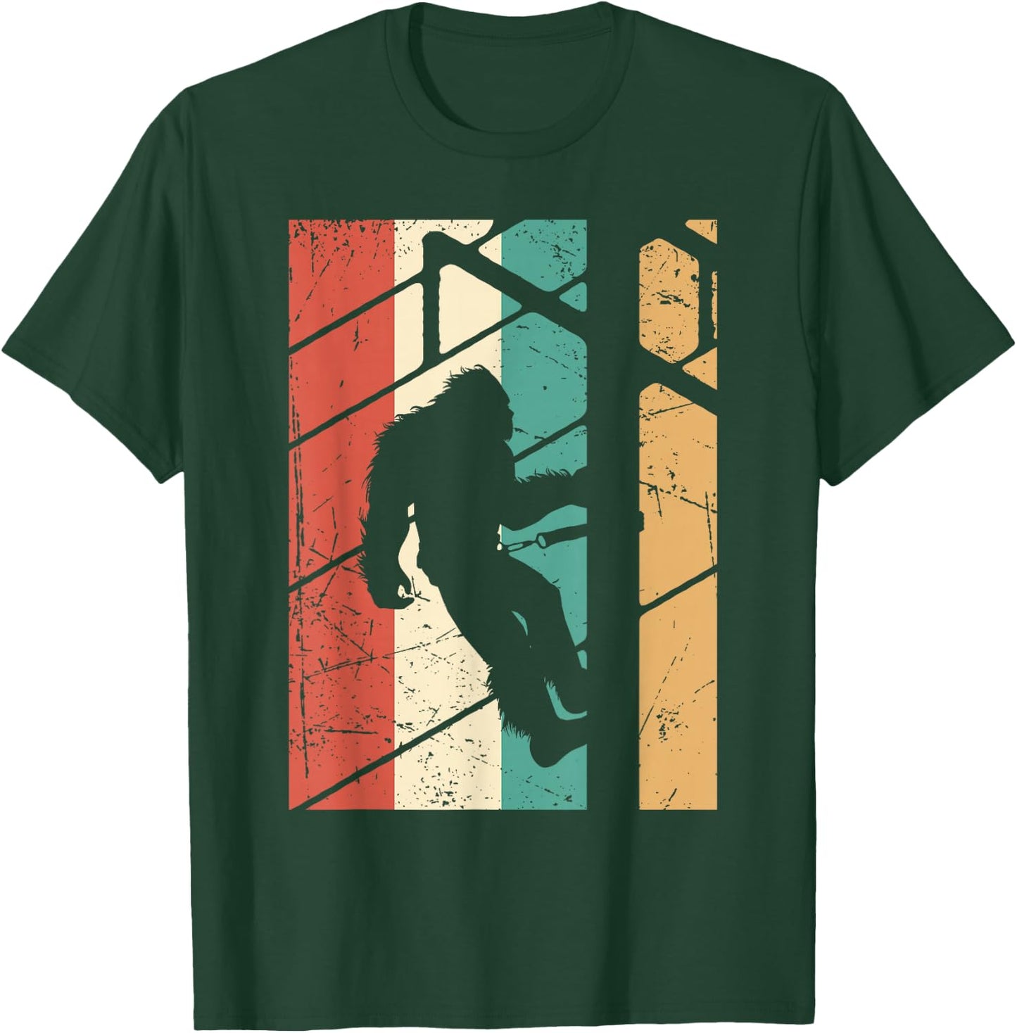 Vintage Bigfoot Lineman Electrician Sasquatch Lineworker T-Shirt - T-Shirt | Forest