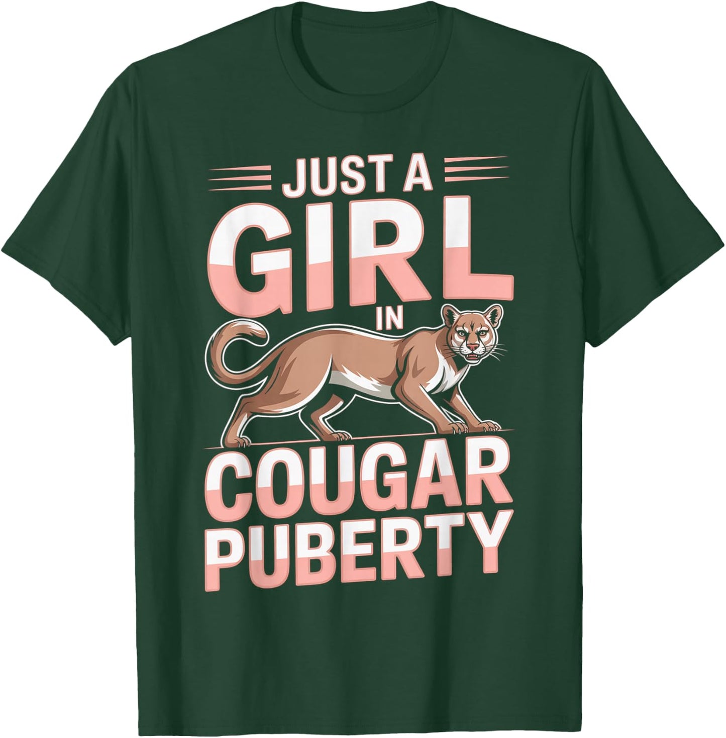 Funny Menopause Perimenopause Cougar Puberty 50th Birthday T-Shirt - T-Shirt | Forest