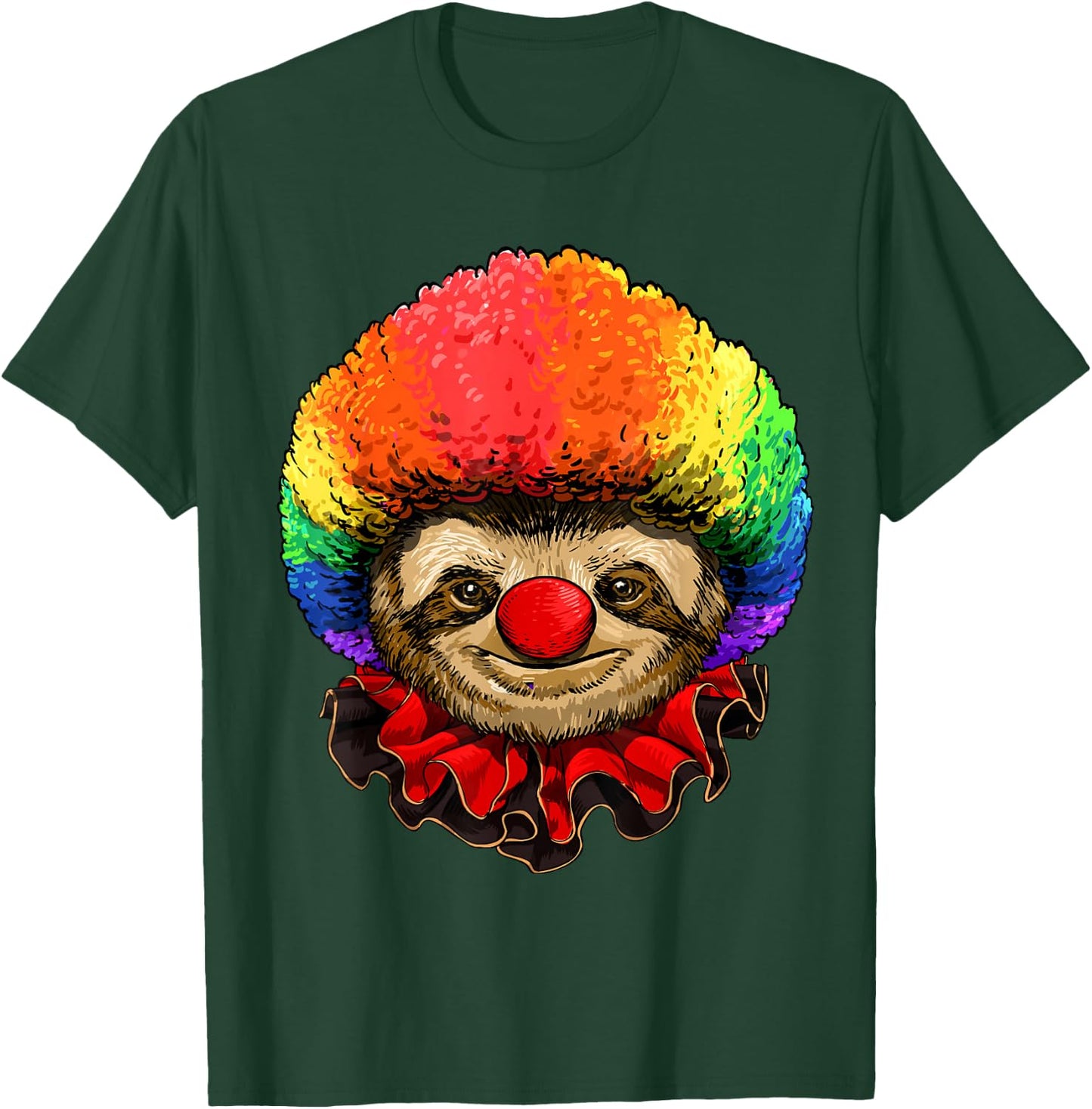Sloth Clown Wildlife Sloth Forest Animal Circus T-Shirt - T-Shirt | Forest