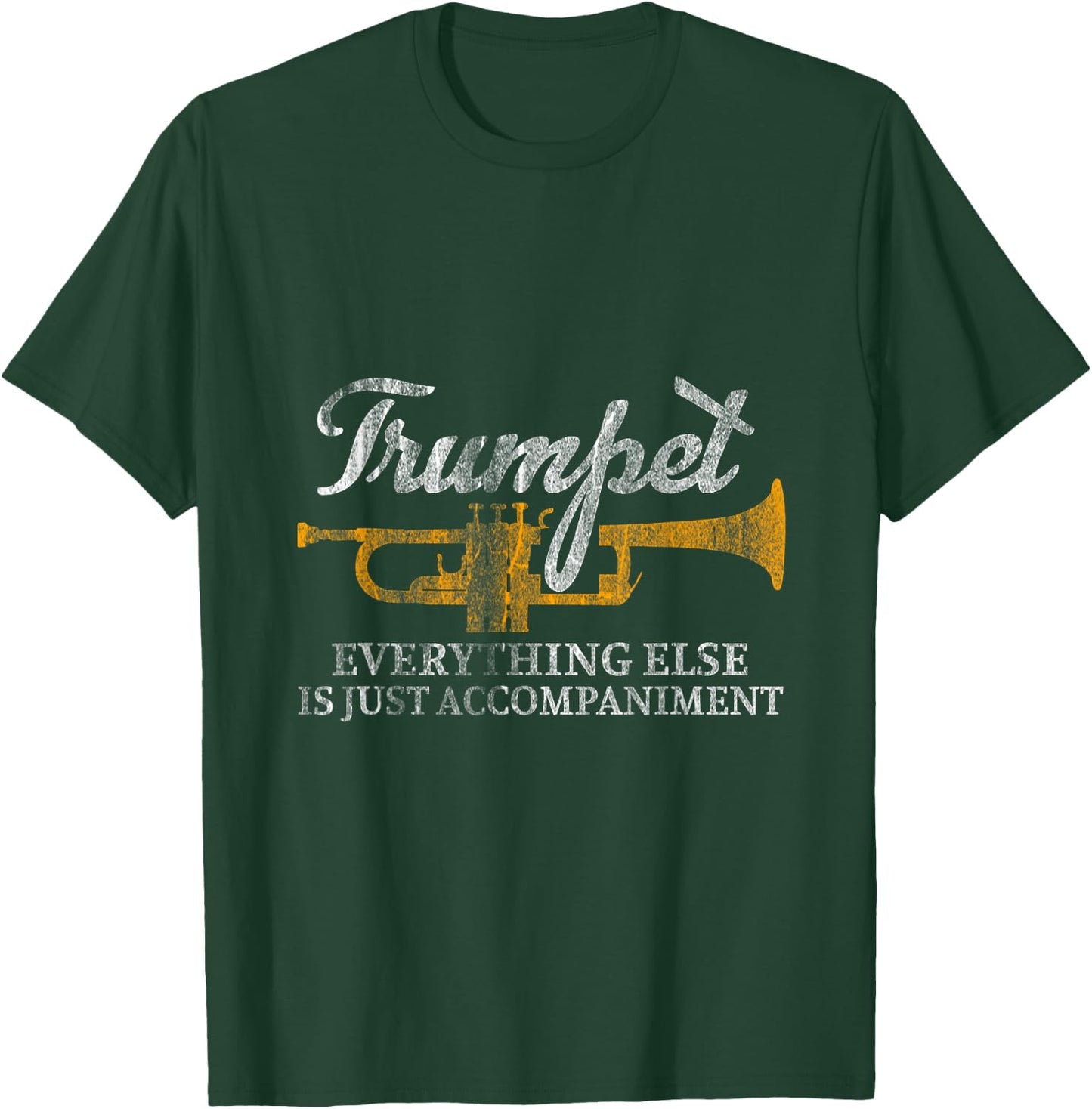 Musical Instrument Marching Band Jazz Music Trumpet T-Shirt - T-Shirt | Forest