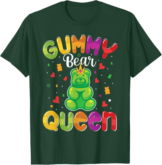 Gummy Bear Queen Funny Candy Lovers Girls Kids Women T-Shirt - T-Shirt | Forest