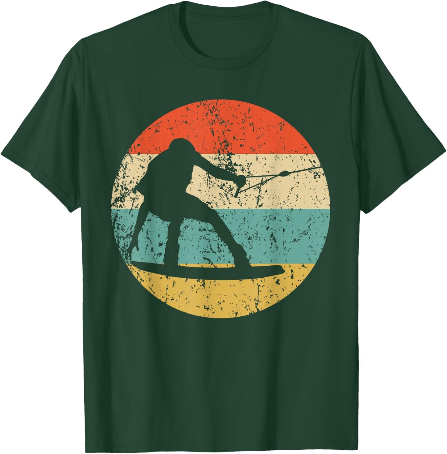 Vintage Retro Style Wakeboarding Retro Wakeboarder T-Shirt - T-Shirt | Forest