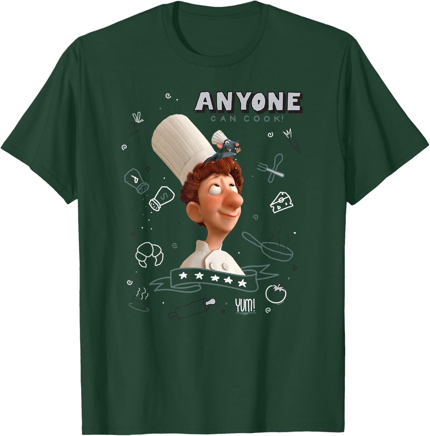 Disney Pixar Ratatouille Remy & Linguini Anyone Can Cook T-Shirt - T-Shirt | Forest