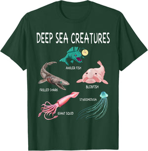Deep Sea Creatures Educational Future Marine Biologist T-Shirt - T-Shirt | Forest