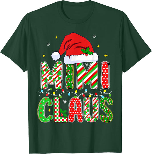 Christmas Mimi Claus Mom Women Family Matching Pajama T-Shirt - T-Shirt | Forest