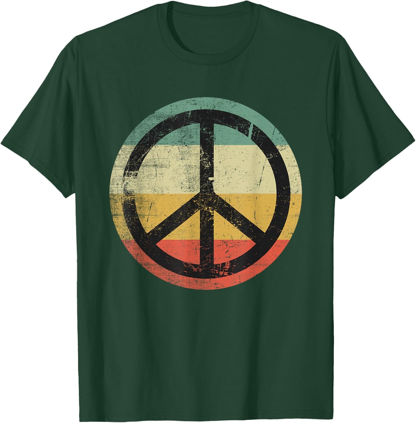 Retro Vintage Design Peace Sign T-Shirt - T-Shirt | Forest