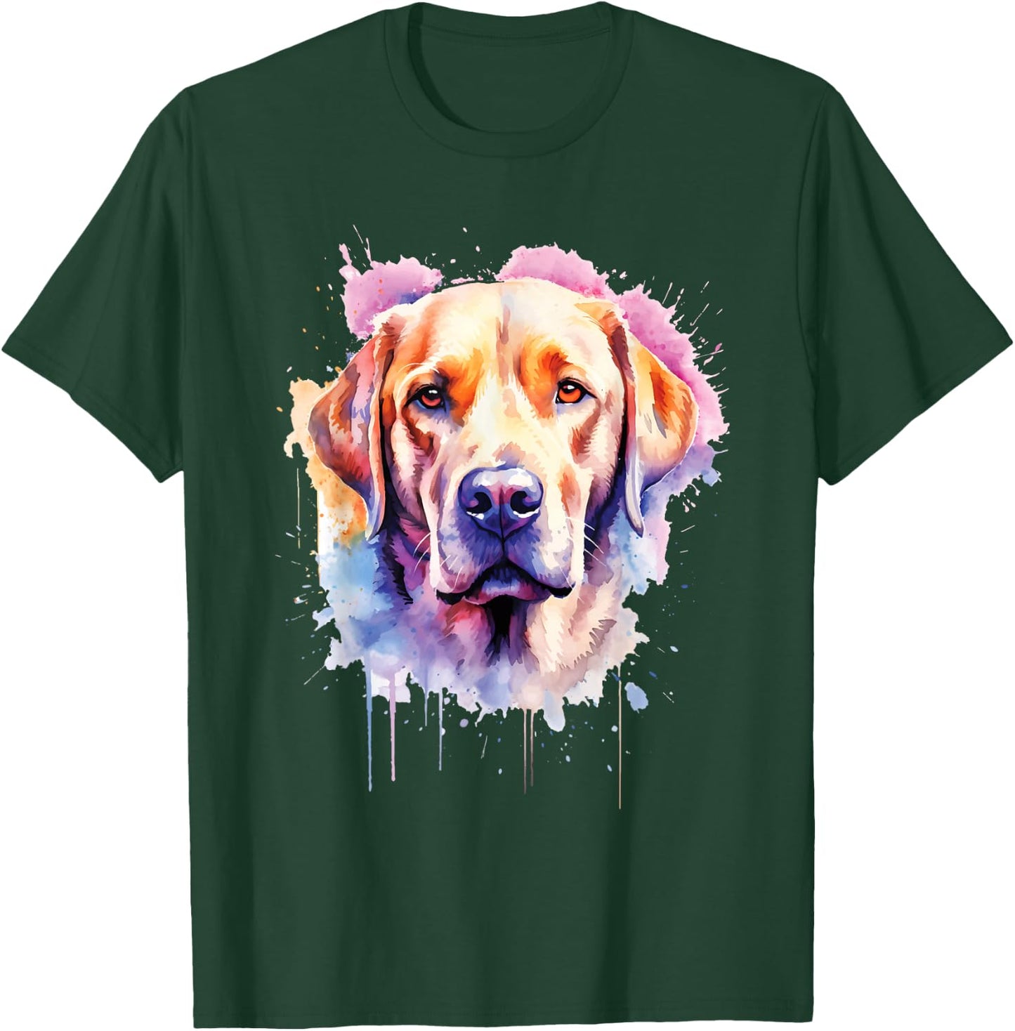 Colorful Labrador Splash Art - Dog Owner Pet Trainer Puppy T-Shirt - T-Shirt | Forest