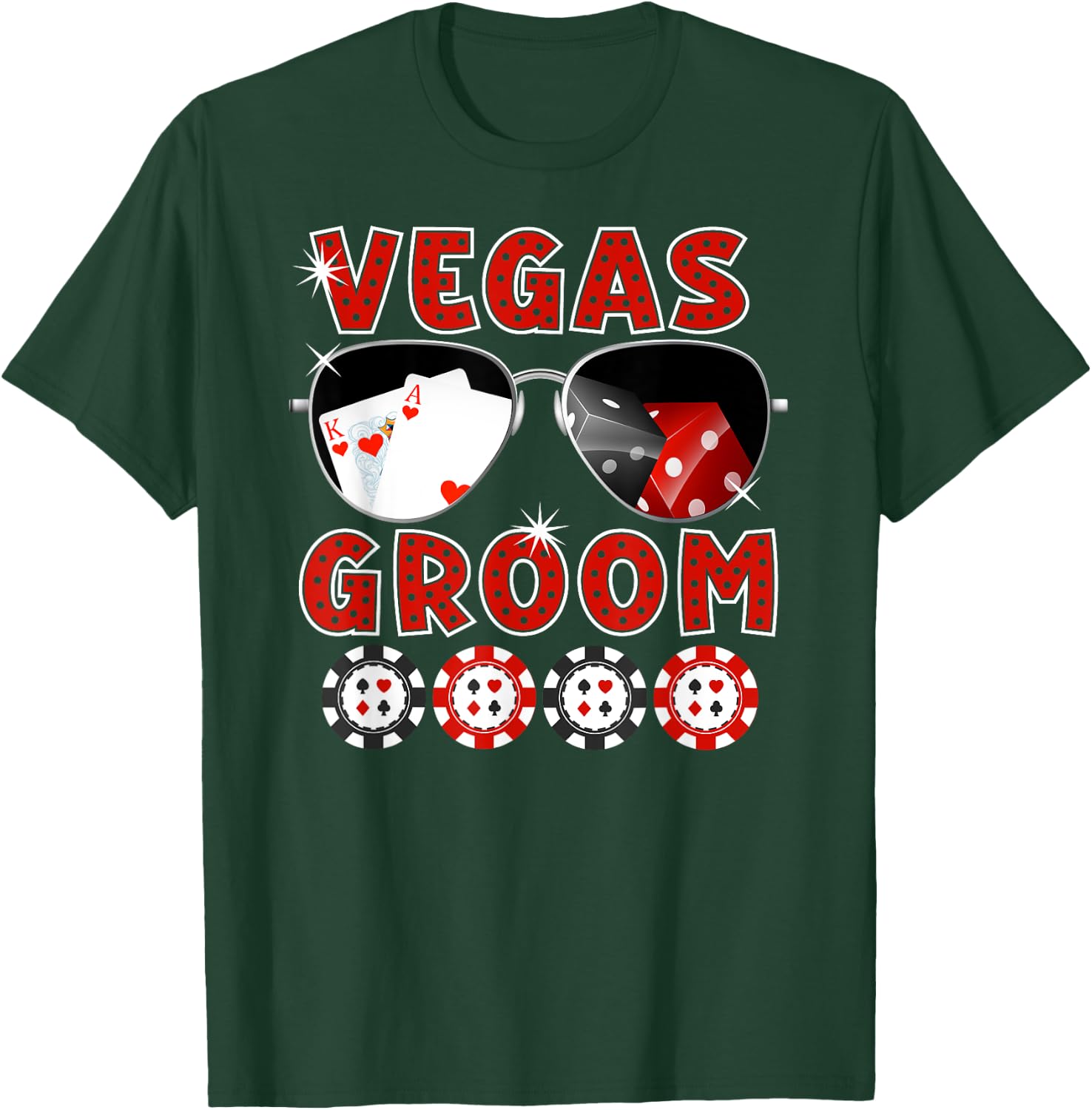 Las Vegas Groom Wedding Bachelor Party Stag Night T-Shirt - T-Shirt | Forest