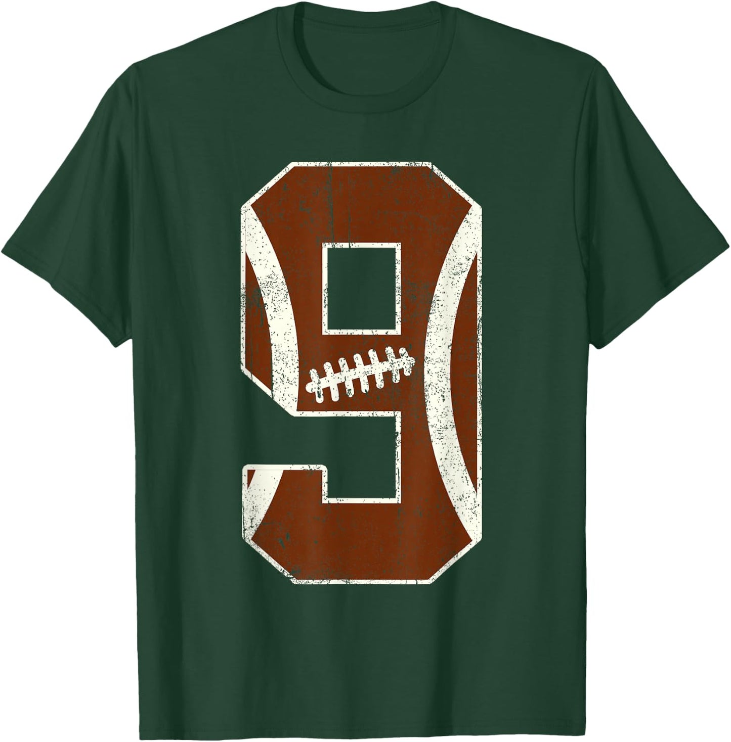 9th Birthday Football Lovers Bdy Boy 9 Year Old Girl T-Shirt - T-Shirt | Forest