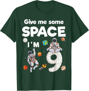Outer Space Astronaut Planets Nine Year Old 9th Birthday T-Shirt - T-Shirt | Forest