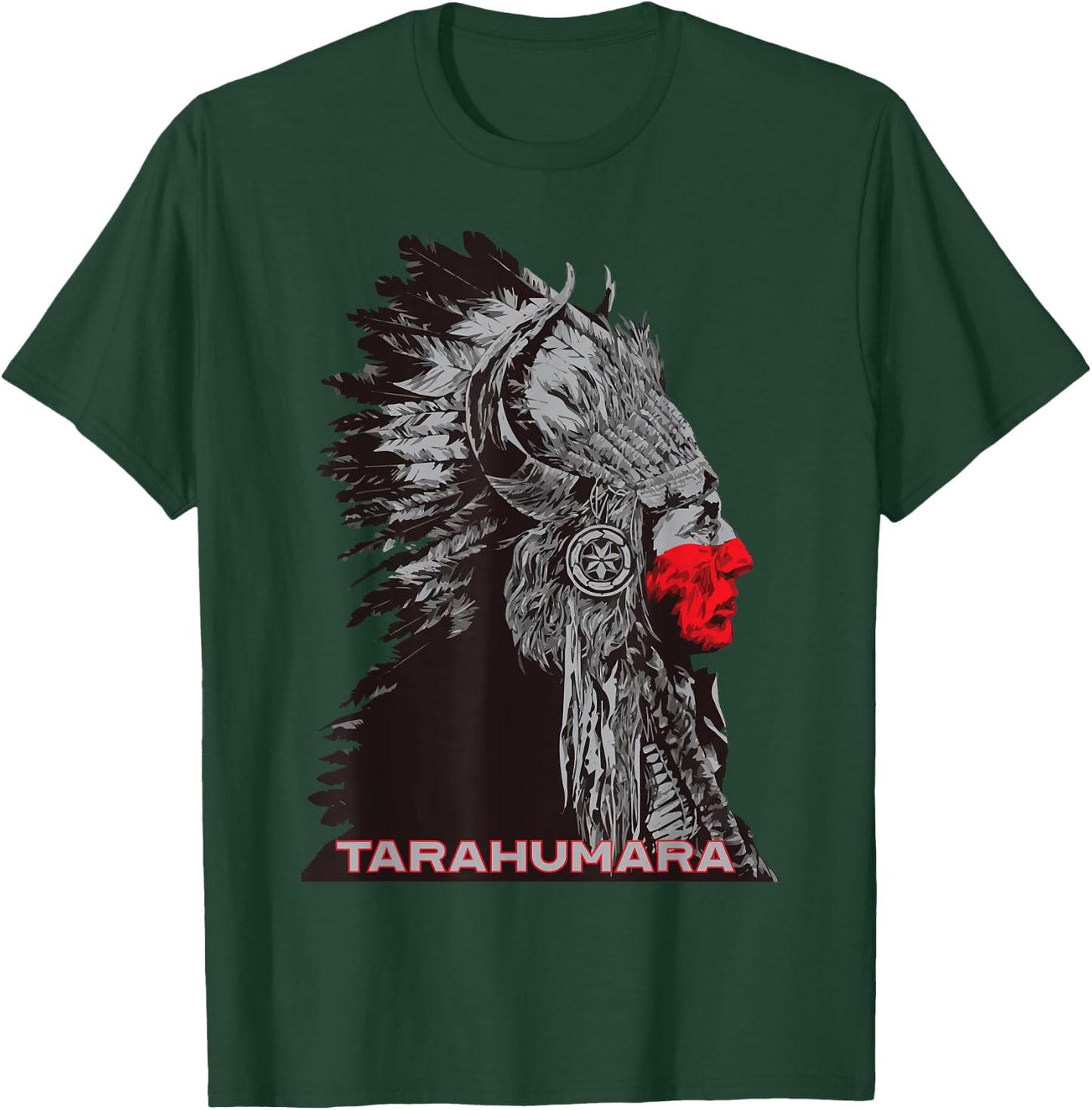 Tarahumara Mexican Indian Proud Chief Vintage Respect T-Shirt - T-Shirt | Forest