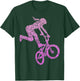 BMX Rider Girl Bike Bicycle Stunt Racing Kids Girls T-Shirt - T-Shirt | Forest