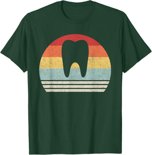 Retro Dentist Teeth Shirt Dental Hygienist Gift Dentist T-Shirt - T-Shirt | Forest