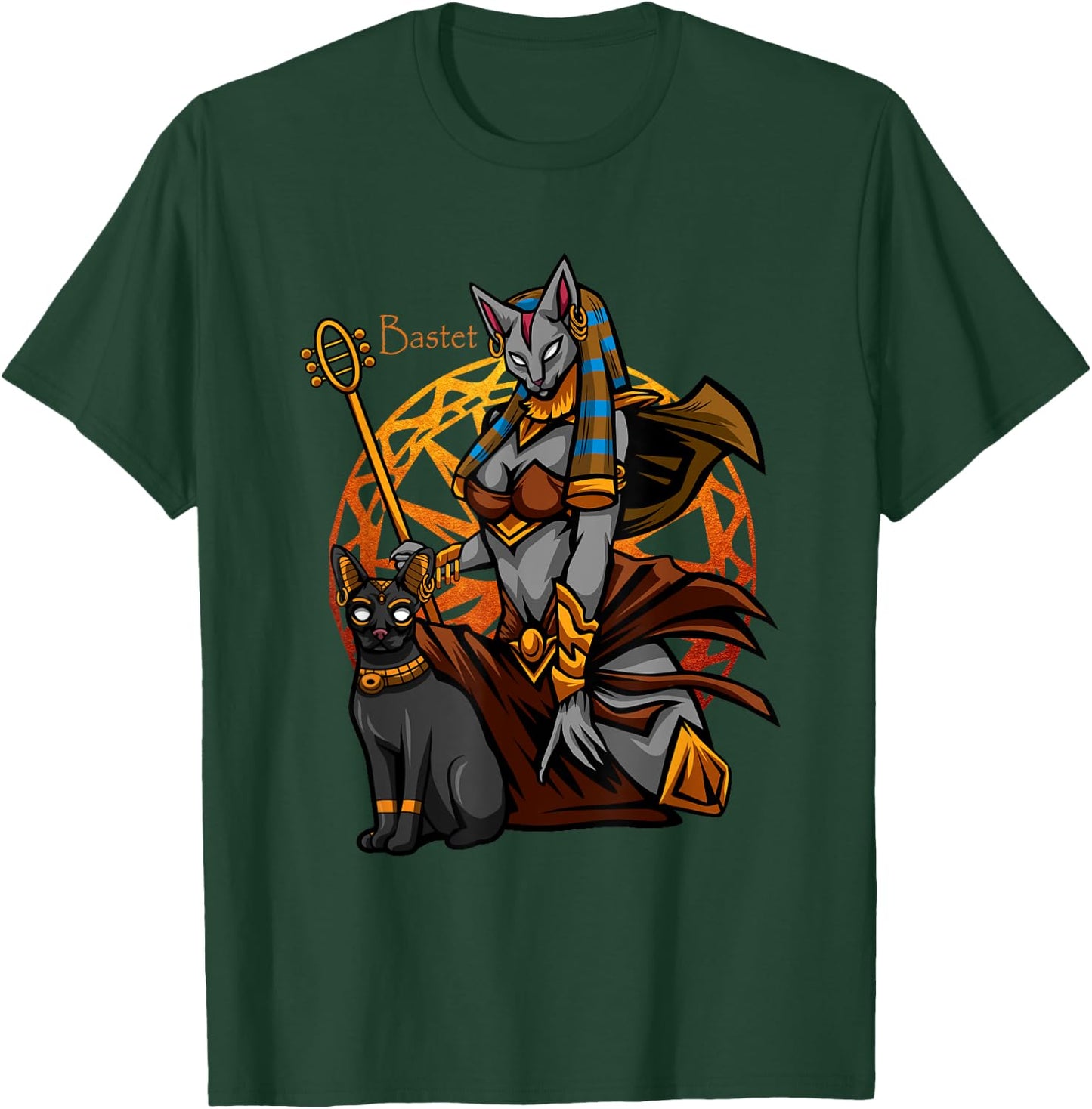 Bastet Egypt Cat Goddess - Ancient Egyptian Mythology Gods T-Shirt - T-Shirt | Forest
