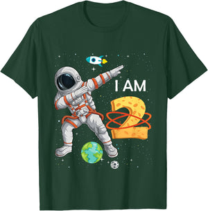 2 Years Old Birthday Boy Astronaut Space 2nd B-Day T-Shirt - T-Shirt | Forest