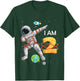 2 Years Old Birthday Boy Astronaut Space 2nd B-Day T-Shirt - T-Shirt | Forest