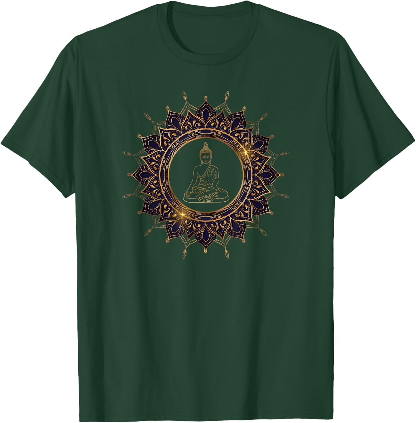 Buddha Mandala Buddhist Mindfulness Buddhism Spiritual T-Shirt - T-Shirt | Forest
