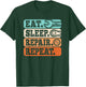 Eat Sleep Repair Repeat Funny Vintage Mechanic Retro Men T-Shirt - T-Shirt | Forest