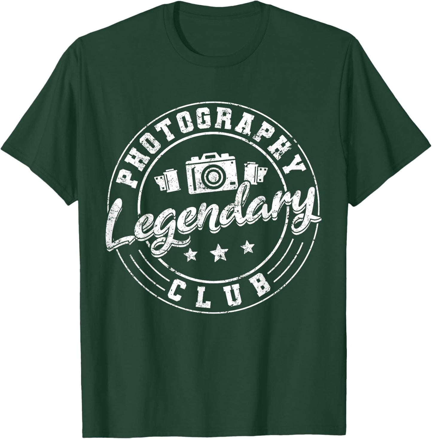 Photography Camera Lens Retro Legendary Photography Club T-Shirt - T-Shirt | Forest