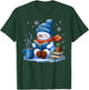 Snowman Reading Book Lovers Christmas Bookworm Librarian T-Shirt - T-Shirt | Forest