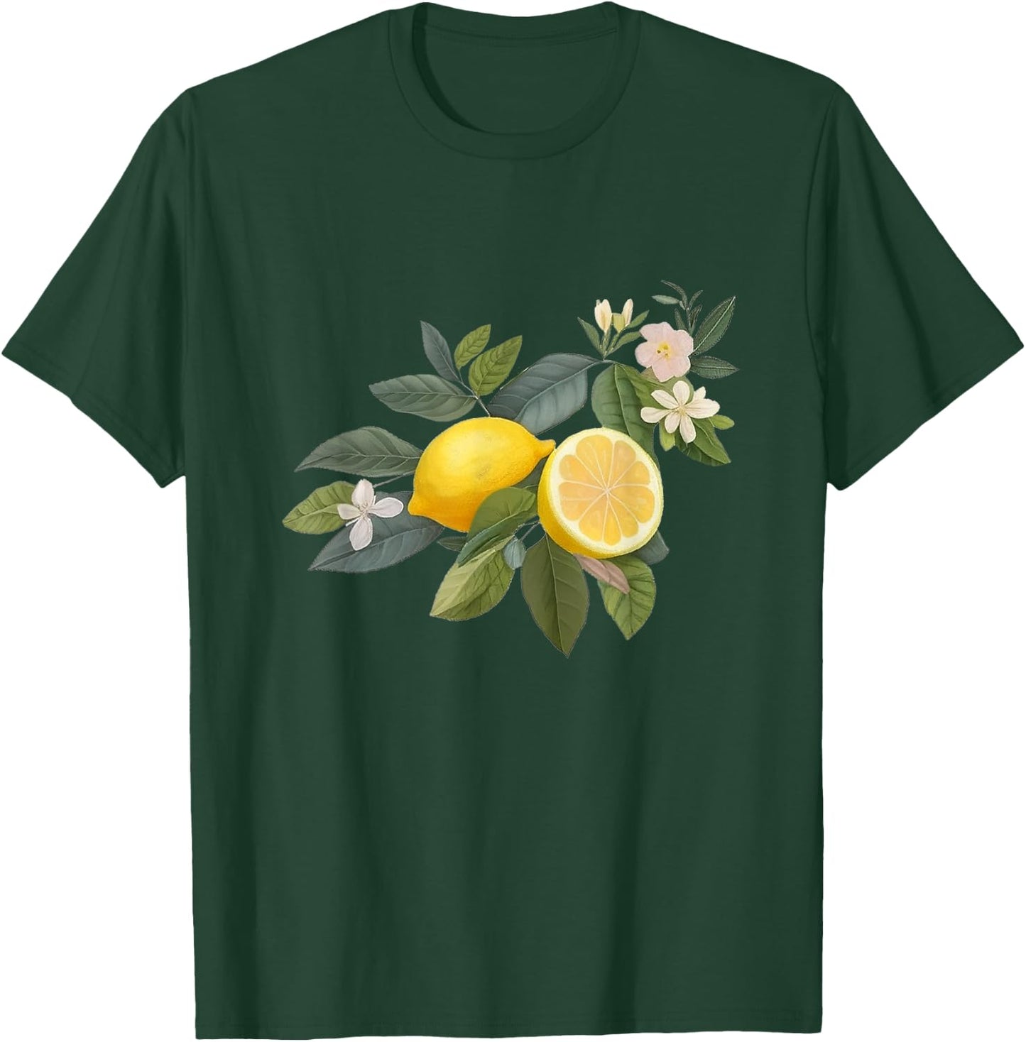 Cute Lemon Botanical Gardening Summertime Vintage-Style T-Shirt - T-Shirt | Forest