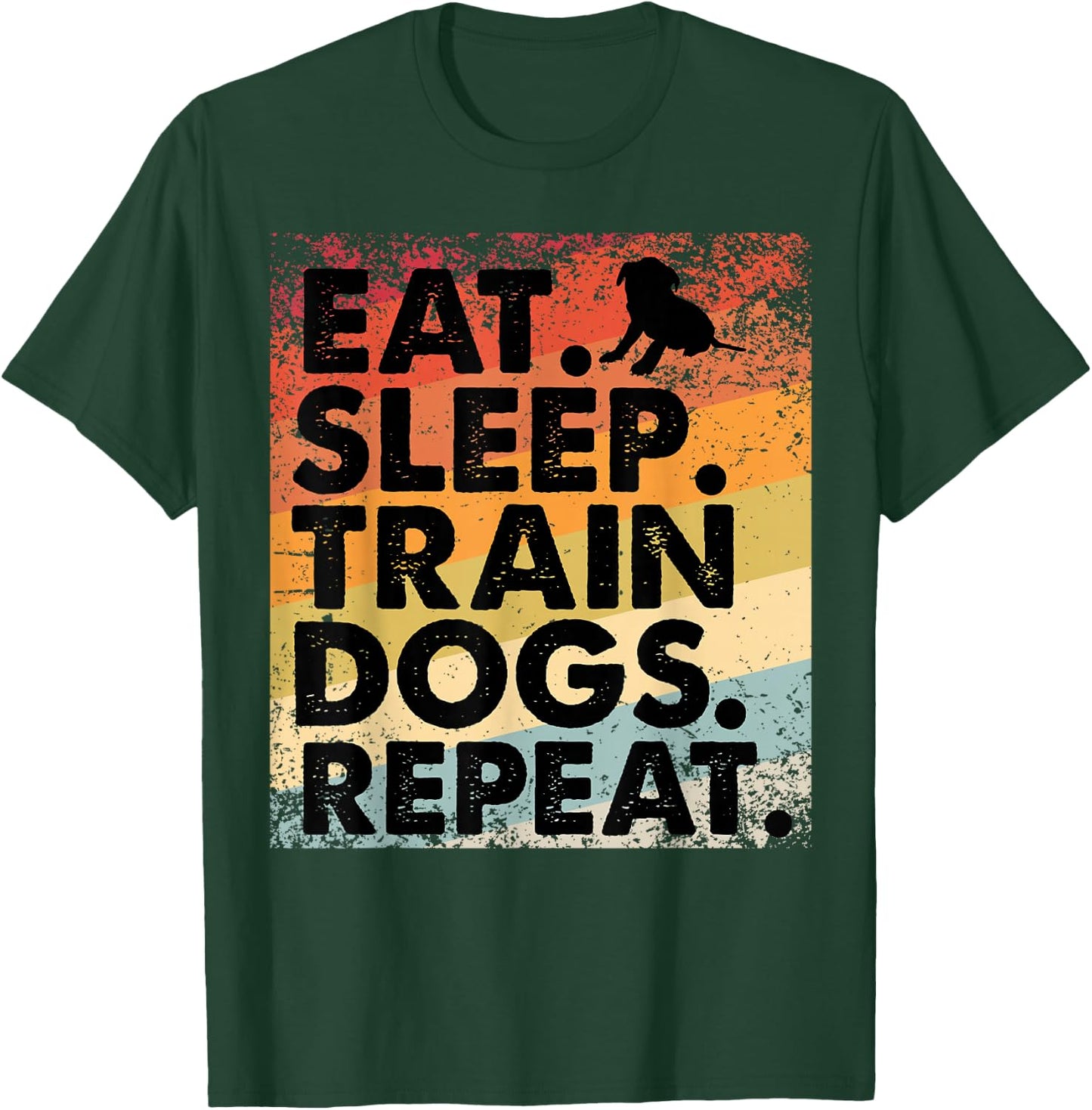 Dog Commands Obedience Training apparel Funny Dog Trainer T-Shirt - T-Shirt | Forest