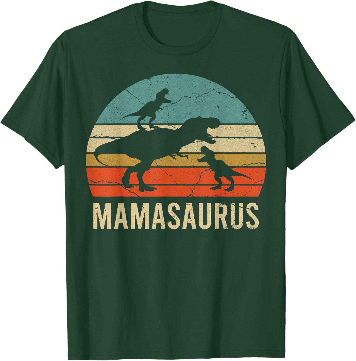 Mommy Mom Mama Dinosaur Funny 2 Two kid Mamasaurus 2020 Gift T-Shirt - T-Shirt | Forest