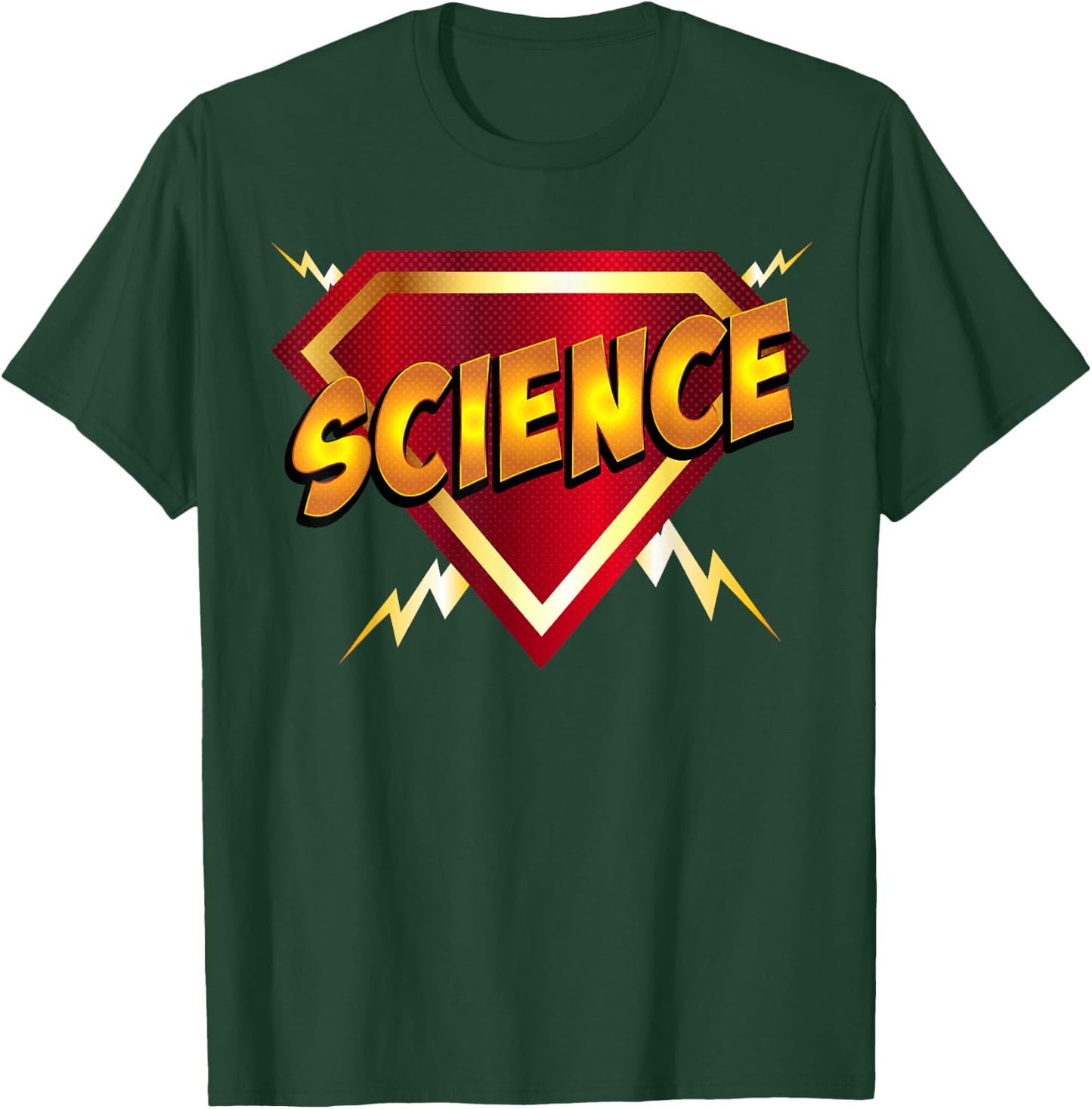 Super Science Superhero Scientist Comic Style T-Shirt - T-Shirt | Forest