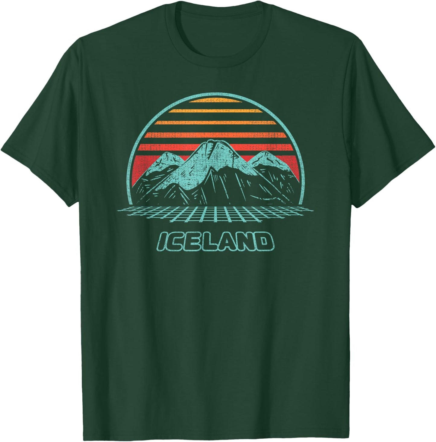 Iceland Retro Vintage 80s Style T-Shirt - T-Shirt | Forest