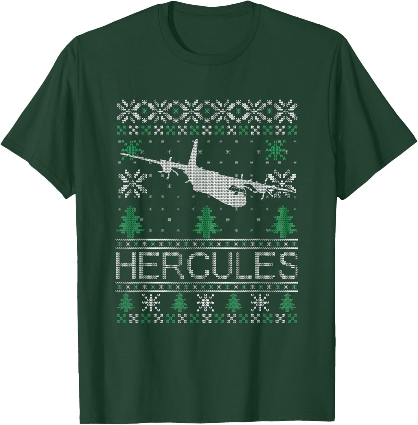 C-130J Ugly Christmas T-Shirt - T-Shirt | Forest