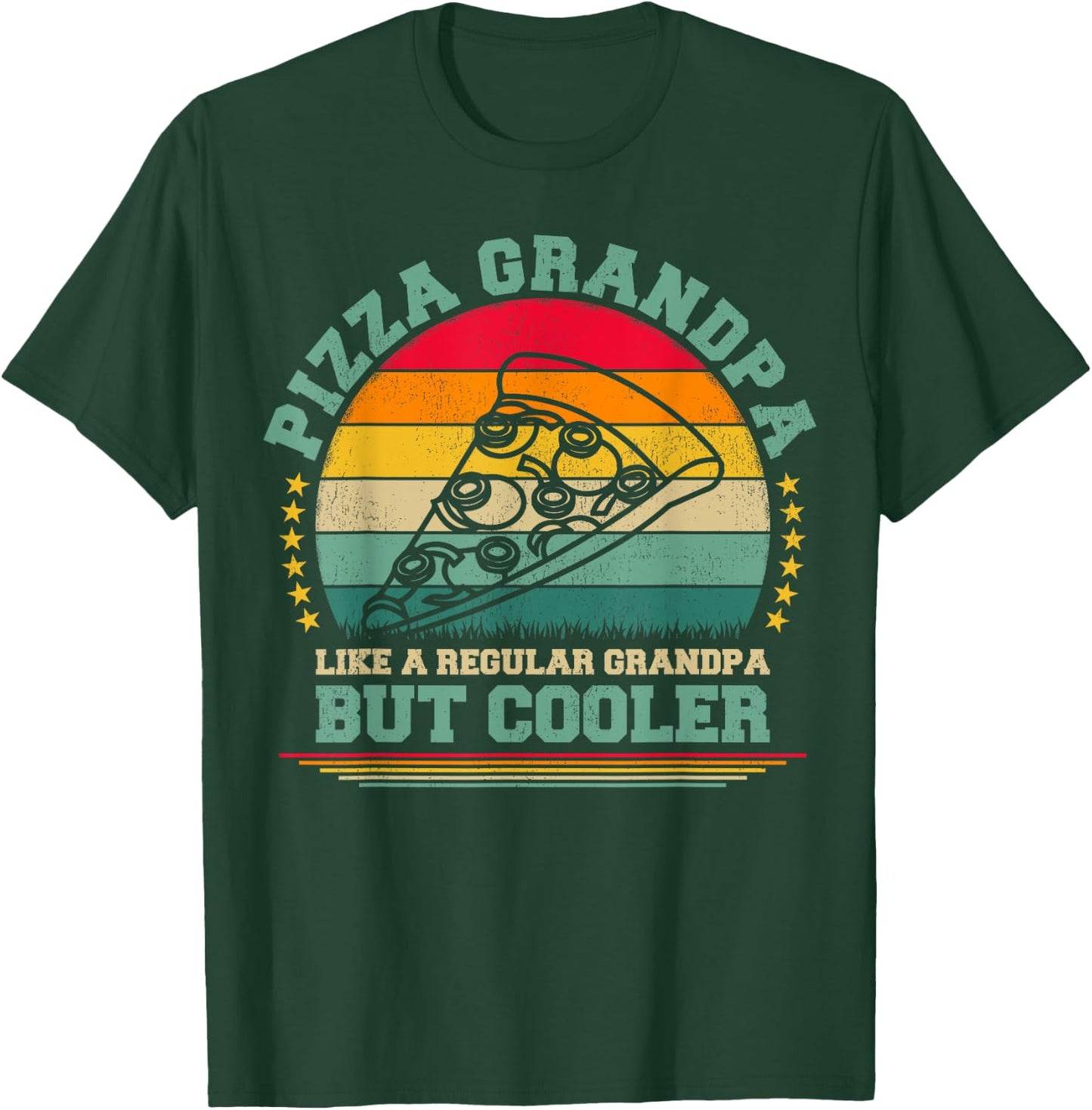 Pizza Lover Funny Vintage Pizza Grandpa Father's Day T-Shirt - T-Shirt | Forest