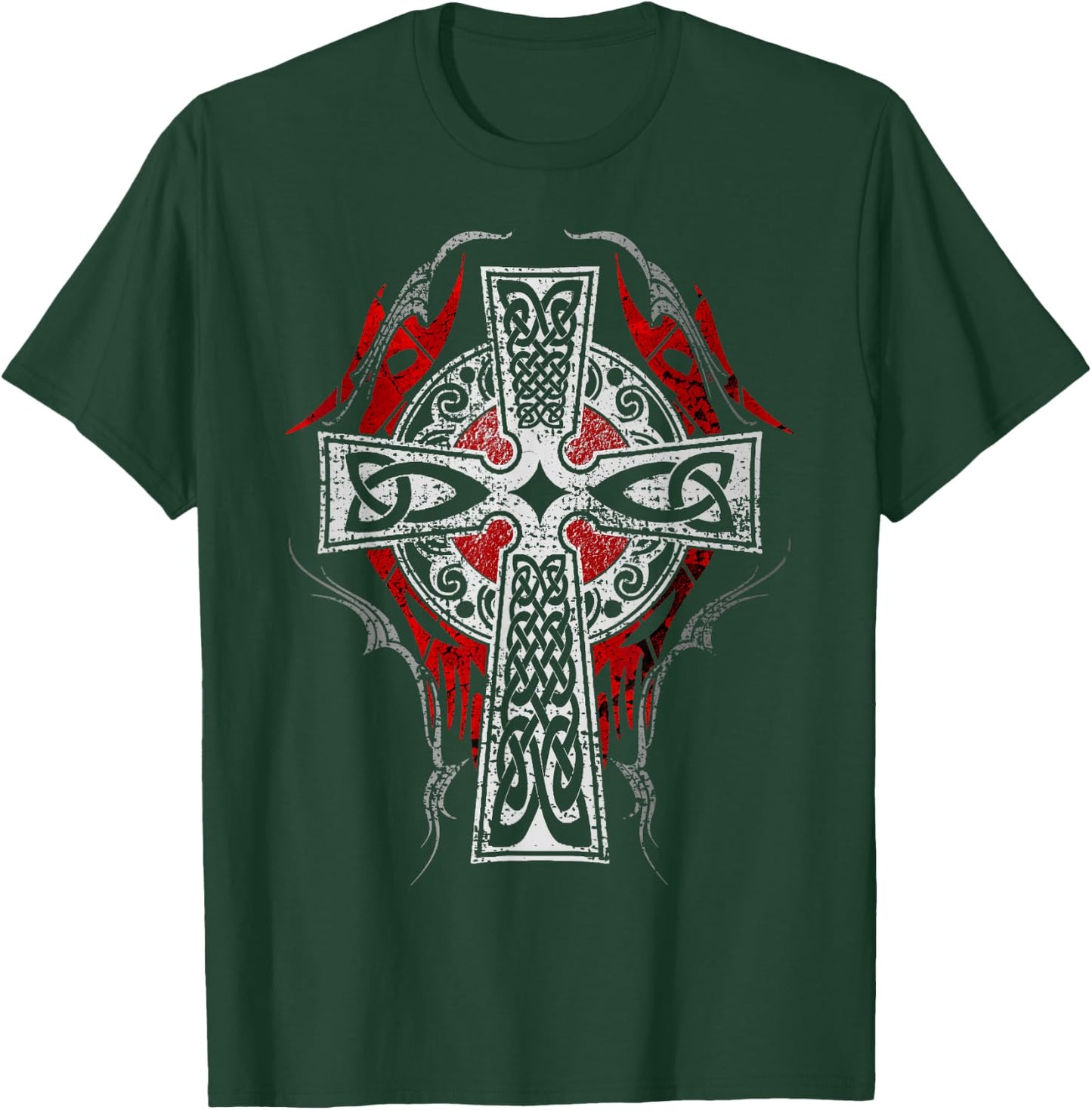 Fenrir The Norse Wolf Shirts Cross Celtic Vintage Norse Tribal T-Shirt - T-Shirt | Forest
