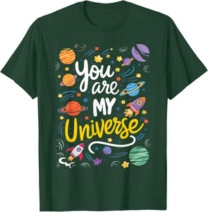 You Are My Universe Space Astronaut Valentines Day For Kids T-Shirt - T-Shirt | Forest