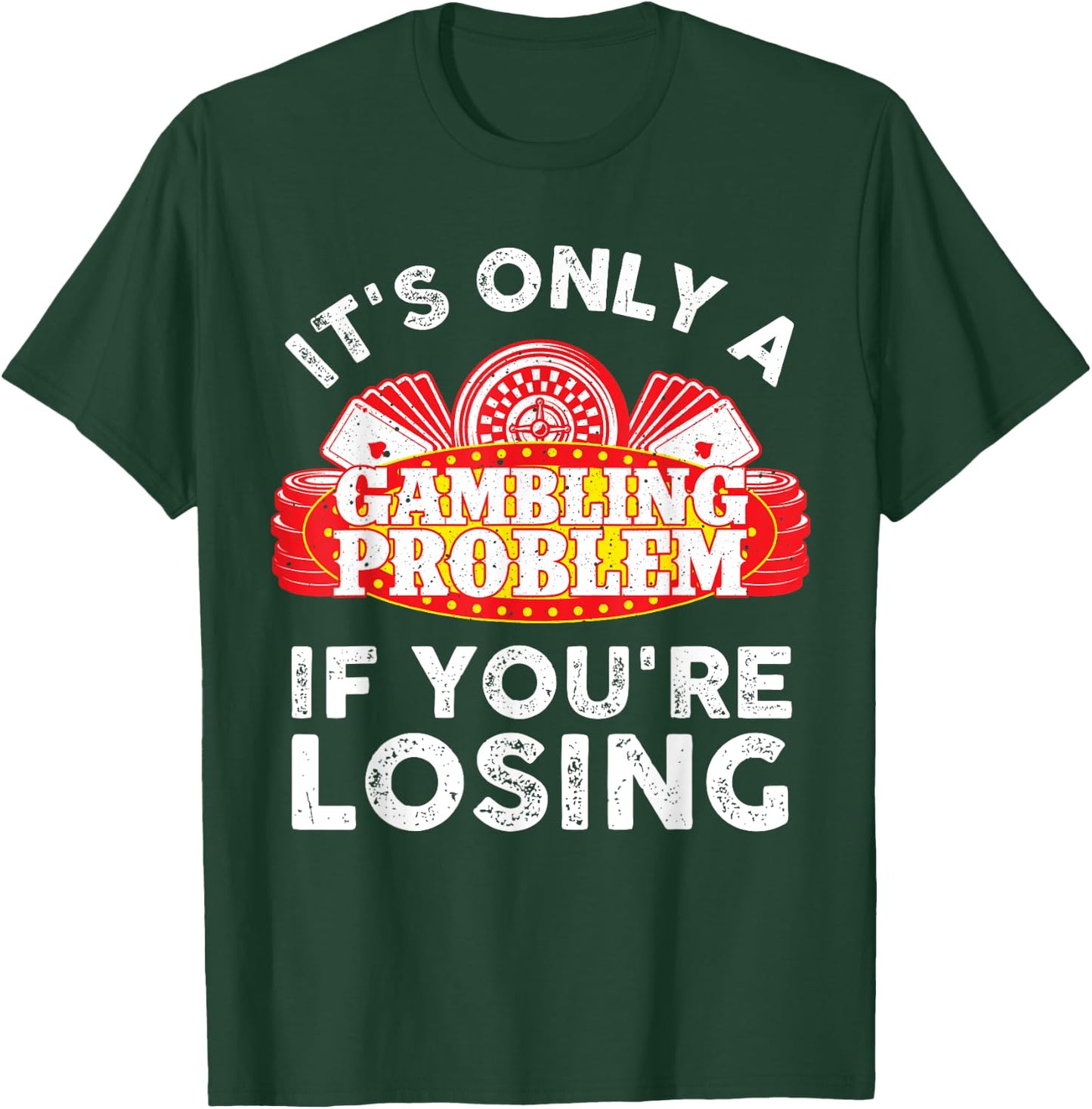Best Gambling Gifts Gambler Stuff & Accessories -Adults, -Kids Black Cotton 100% Modern Collarless Size S T-Shirt - T-Shirt | Forest