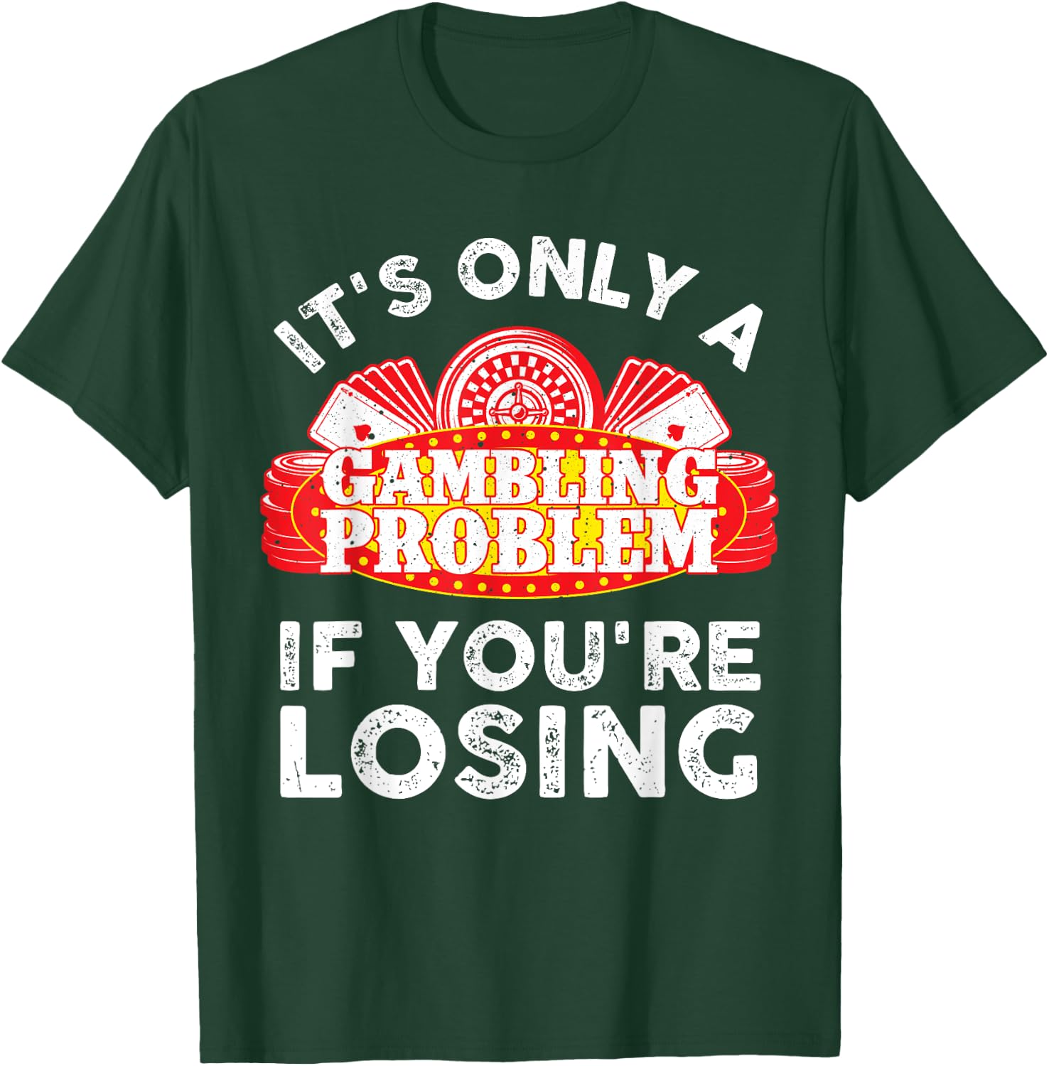 Best Gambling Gifts Gambler Stuff & Accessories -Adults, -Kids Black Cotton 100% Modern Collarless Size S T-Shirt - T-Shirt | Forest