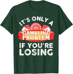 Best Gambling Gifts Gambler Stuff & Accessories -Adults, -Kids Black Cotton 100% Modern Collarless Size S T-Shirt - T-Shirt | Forest