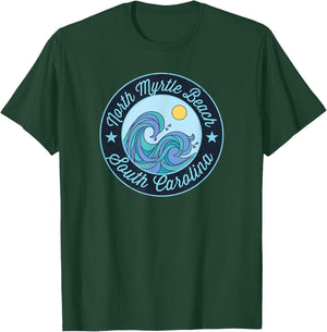 North Myrtle Beach SC South Carolina Souvenir Nautical Surfe T-Shirt - T-Shirt | Forest