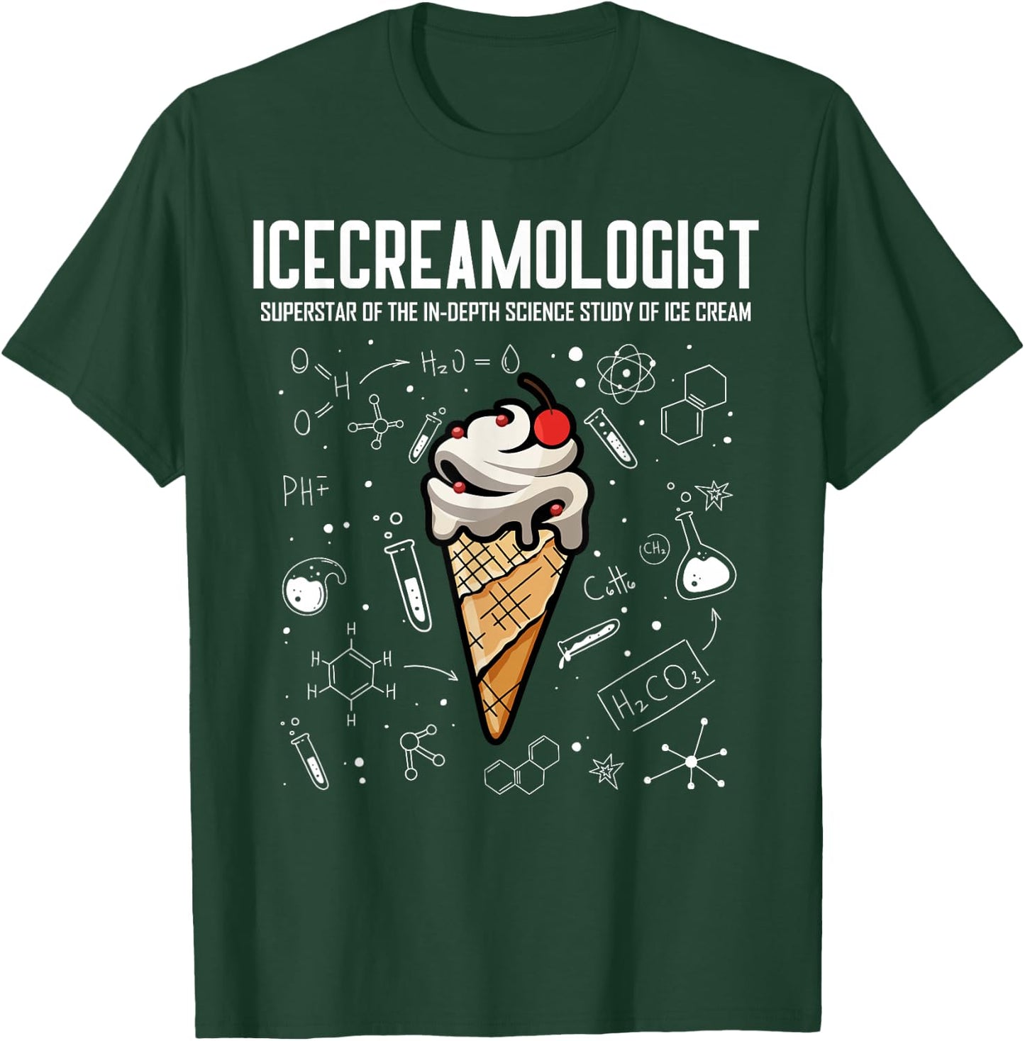 Cool Science - Icecreamologist Study of Ice Cream T-Shirt - T-Shirt | Forest