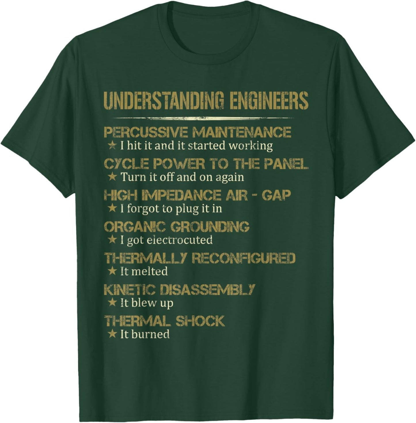 Understanding Engineers Funny Gift T-Shirt - T-Shirt | Forest