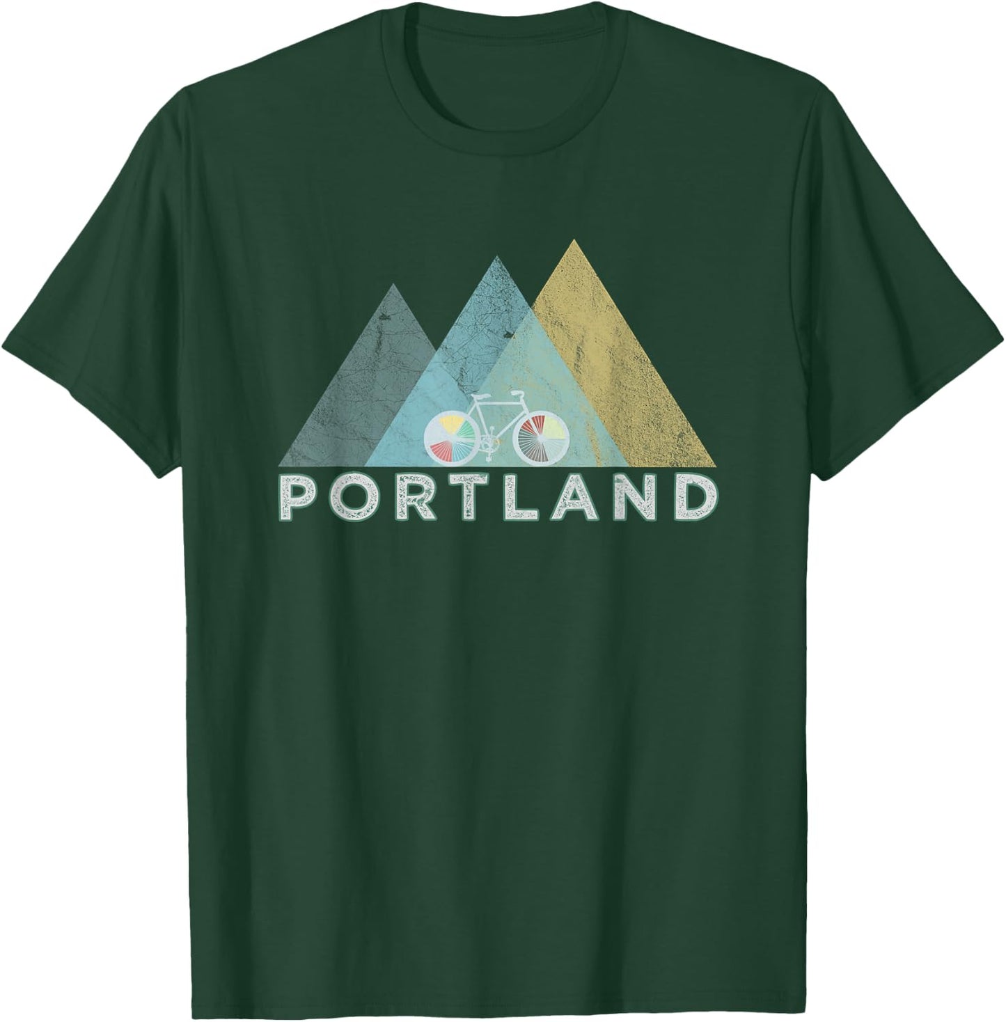 Retro Portland Vintage Bicycle - Oregon T-Shirt - T-Shirt | Forest