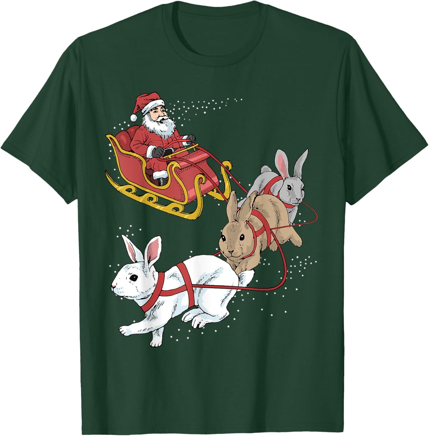 Rabbit Christmas T-Shirt - T-Shirt | Forest