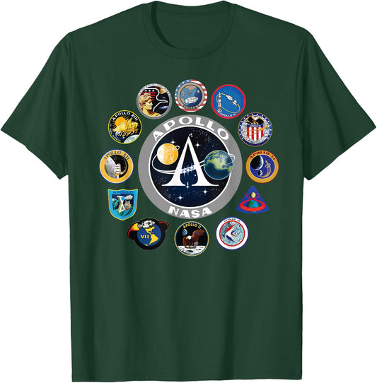 NASA Apollo Missions T-Shirt - T-Shirt | Forest