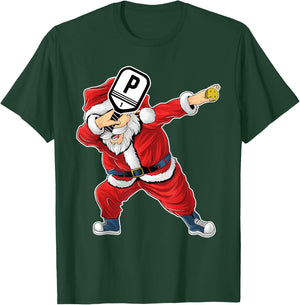 Santa Claus Pickleball Paddle Funny Pickleball Christmas T-Shirt - T-Shirt | Forest