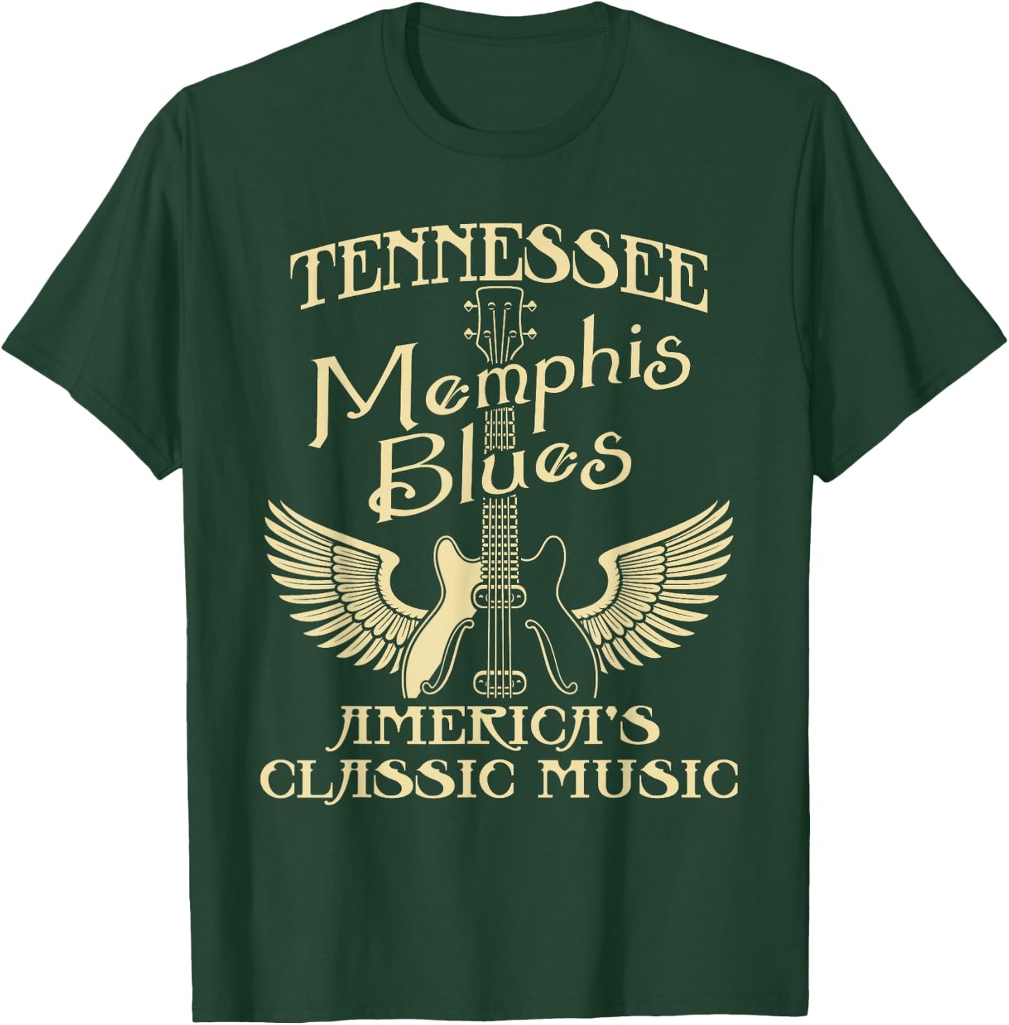 Tennessee Blues America's Classic Music - Musician T-Shirt - T-Shirt | Forest