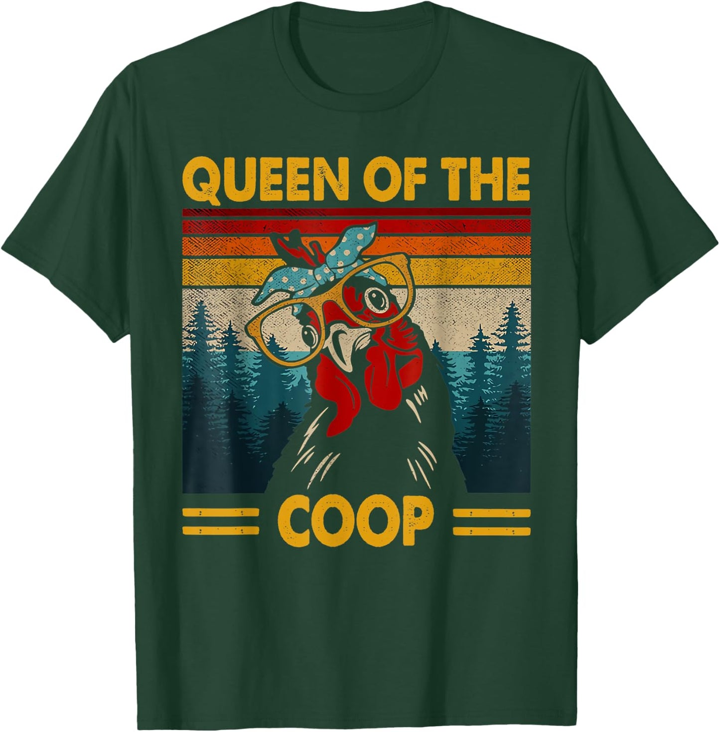 Queen of the coop vintage T-Shirt - T-Shirt | Forest