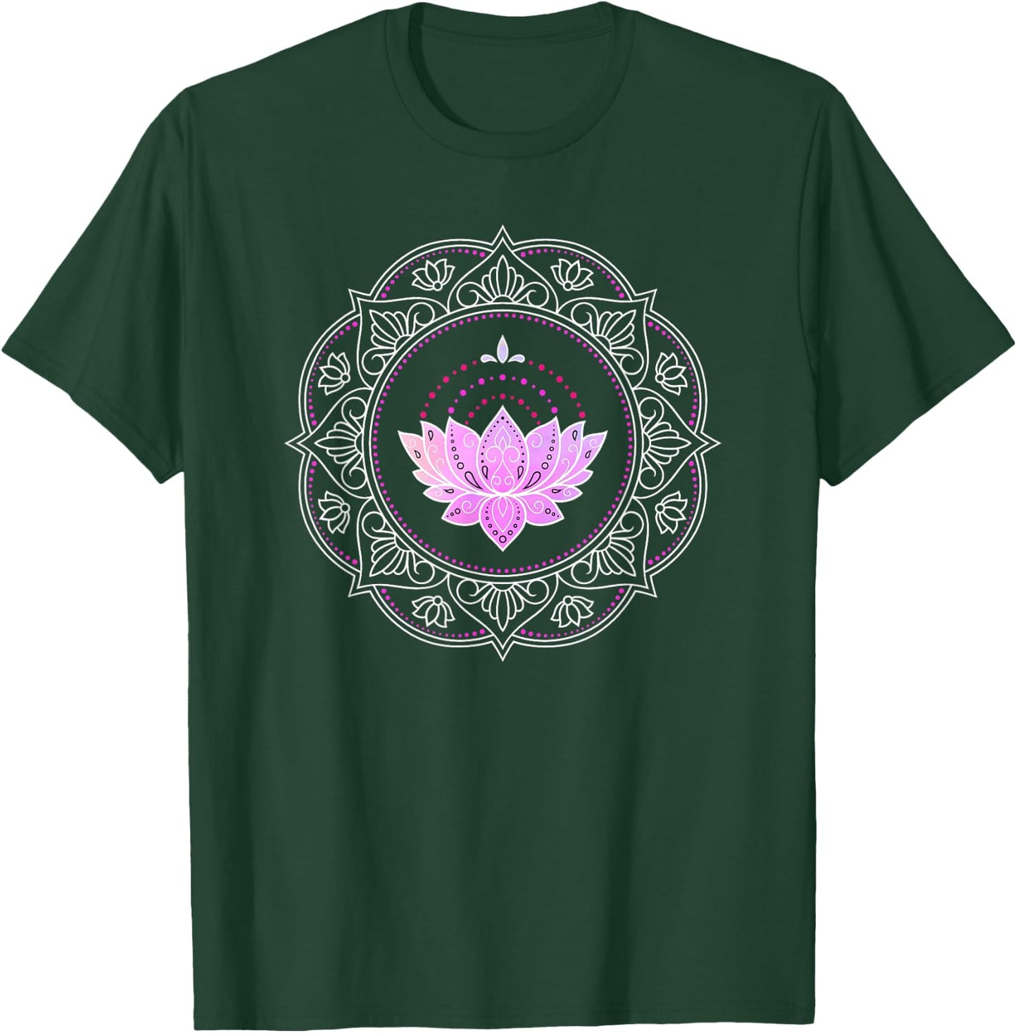 Lotus flower mandala yoga lotus design lotus flower T-Shirt - T-Shirt | Forest