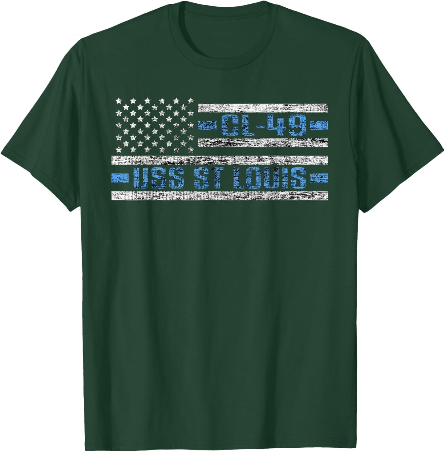 USS St Louis World War Cruiser CL-49 US Army T-Shirt - T-Shirt | Forest