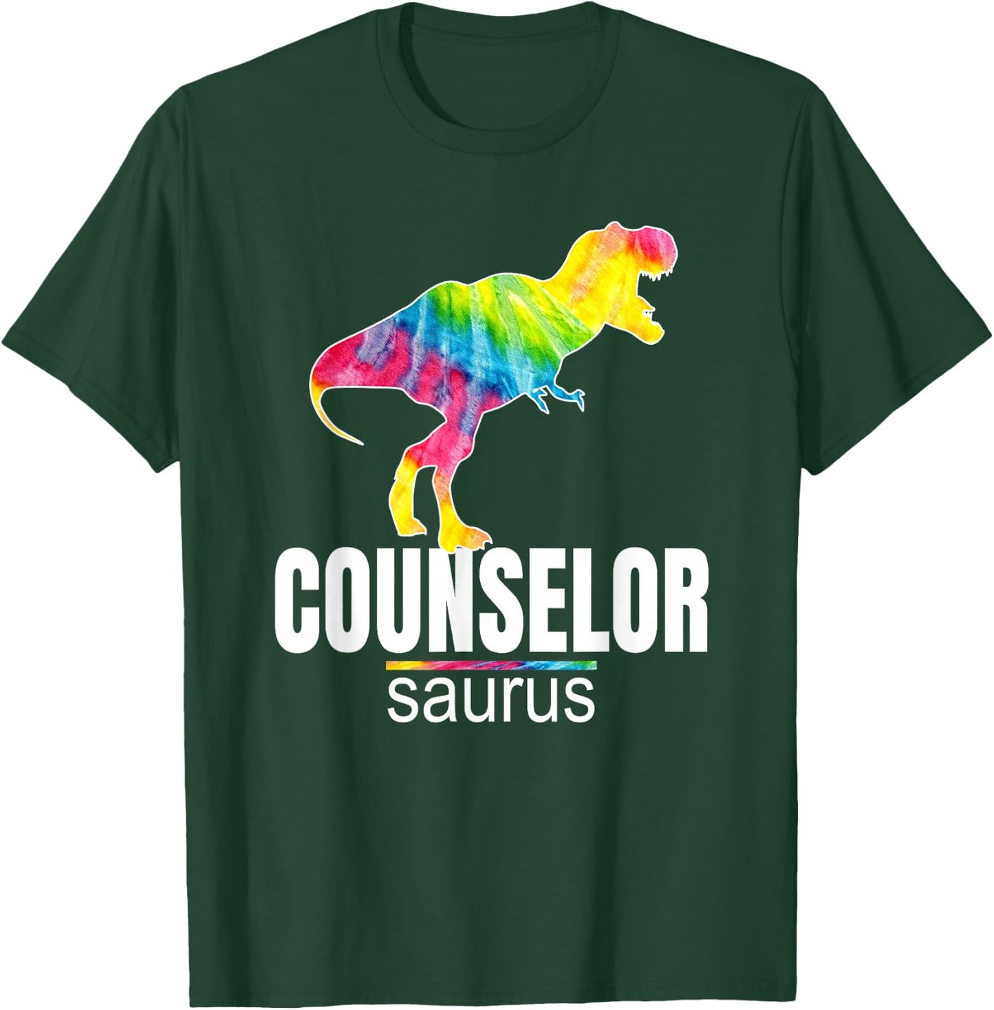 Counselorsaurus Dinosaur Funny Counselor Back-School Cute T-Shirt - T-Shirt | Forest